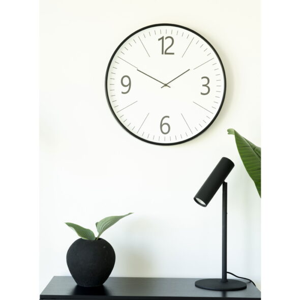 House Nordic - Biel Wall Clock - Wanduhr, schwarz und weiß, geräuschloses Uhrwerk ø51 cm – Bild 6