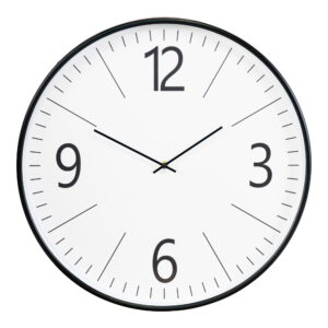 House Nordic - Biel Wall Clock - Wanduhr, schwarz und weiß, geräuschloses Uhrwerk ø51 cm