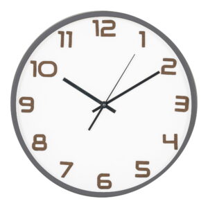 House Nordic - Greenwich Wall Clock - Wanduhr, grau, geräuschloses Uhrwerk ø35 cm