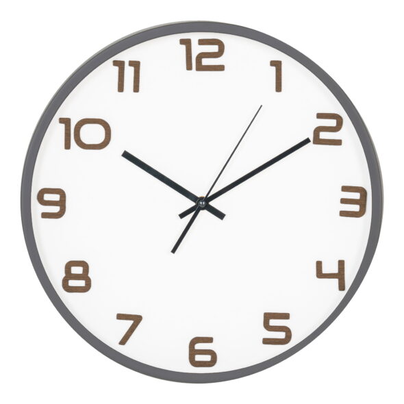 House Nordic - Greenwich Wall Clock - Wanduhr, grau, geräuschloses Uhrwerk ø35 cm
