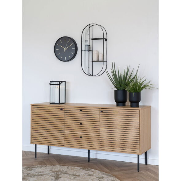 House Nordic - Kensington Wall Clock - Wanduhr, schwarz, geräuschloses Uhrwerk ø35 cm – Bild 2