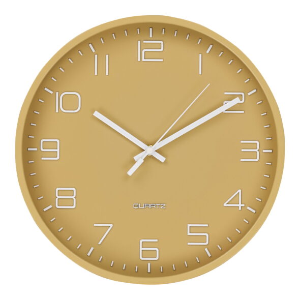 House Nordic - Rosolini Wall Clock - Wanduhr, ocker, geräuschloses Uhrwerk ø30 cm