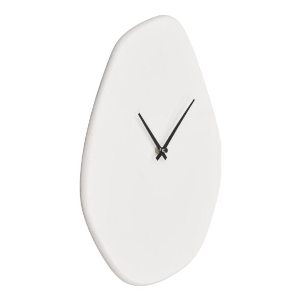 House Nordic - Wiener Wanduhr – Wanduhr, organisch aus Zement, gebrochenes Weiß, geräuschloses Uhrwerk, 28 x 33 cm – Bild 3