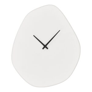 House Nordic - Wiener Wanduhr – Wanduhr, organisch aus Zement, gebrochenes Weiß, geräuschloses Uhrwerk, 28 x 33 cm