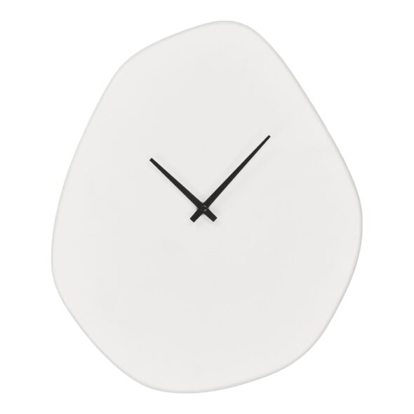 House Nordic - Wiener Wanduhr – Wanduhr, organisch aus Zement, gebrochenes Weiß, geräuschloses Uhrwerk, 28 x 33 cm