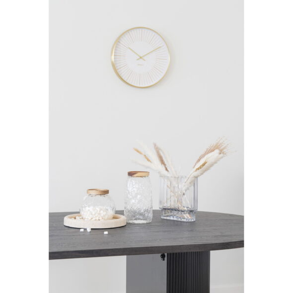 House Nordic - Takamaka Wall Clock – Wanduhr, Aluminium, Gold, geräuschloses Uhrwerk ø40 cm – Bild 2