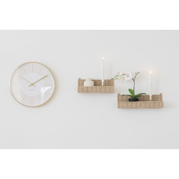 House Nordic - Takamaka Wall Clock – Wanduhr, Aluminium, Gold, geräuschloses Uhrwerk ø40 cm – Bild 4