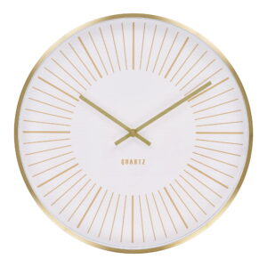 House Nordic - Takamaka Wall Clock – Wanduhr, Aluminium, Gold, geräuschloses Uhrwerk ø40 cm