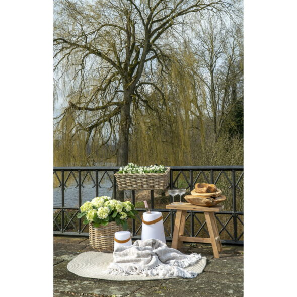 House Nordic - Batu Planters - Pflanzgefäße mit Aufhängung, Kubu, natur 60x20x23 cm – Bild 2