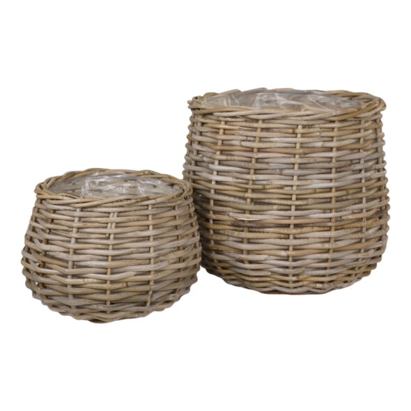 House Nordic - Pulo-Körbe – Körbe, Kubu-Rattan, natur, 2er-Set