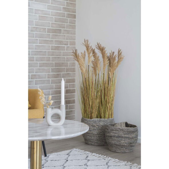 House Nordic - Tivoli Baskets - Körbe, Maisblätter, grau, 3er-Set – Bild 7