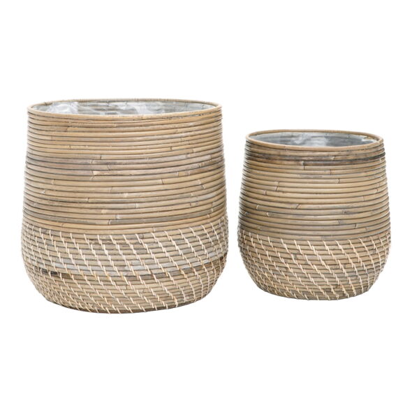 House Nordic - Moro Baskets – Körbe, Kubu-Rattan, Natur, 2er-Set