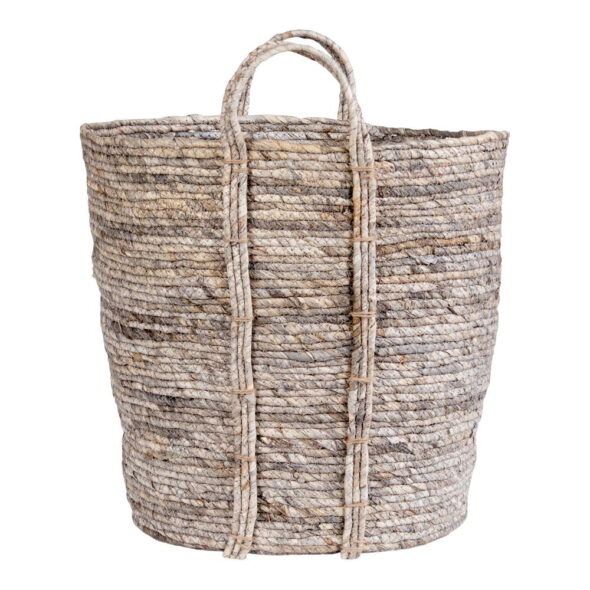 House Nordic - Udine Basket - Korb, Maisblätter, grau, ø41x49 cm – Bild 3