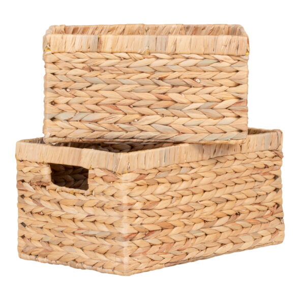 House Nordic - Passo Korb, 2er-Set - Körbe, Wasserhyazinthe, natur, 2er-Set – Bild 2