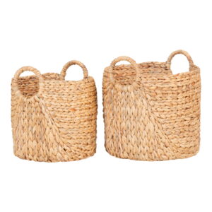 House Nordic - Passo Basket - Körbe, Wasserhyazinthe, natur, 2er-Set
