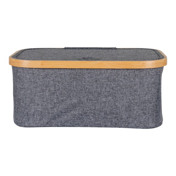 House Nordic - Noto Basket - Korb, Bambus/Textil, dunkelgrau, 38x26x16 cm – Bild 5