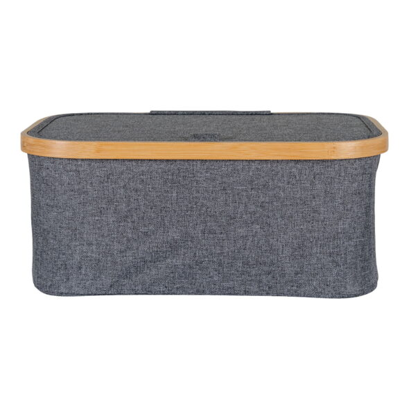 House Nordic - Noto Basket - Korb, Bambus/Textil, dunkelgrau, 38x26x16 cm – Bild 6