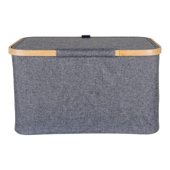 House Nordic - Noto Basket - Korb, Bambus/Textil, dunkelgrau, 30x45x25 cm – Bild 4