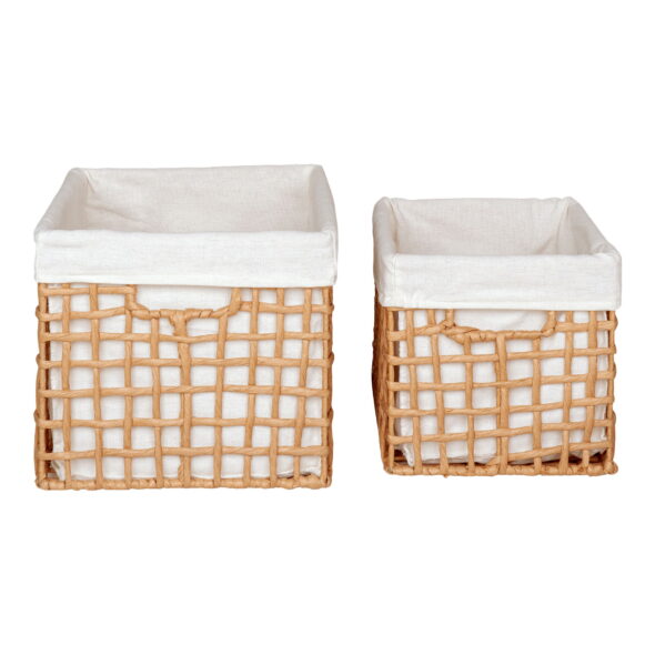 House Nordic - Bustelo Baskets - Körbe, Papier, natur, 2er-Set – Bild 3