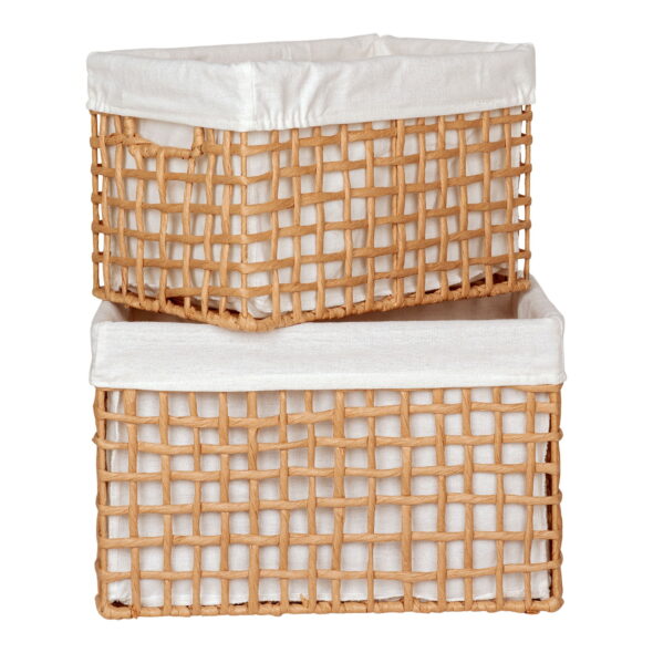 House Nordic - Bustelo Baskets - Körbe, Papier, natur, 2er-Set – Bild 4