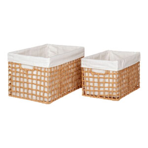 House Nordic - Bustelo Baskets - Körbe, Papier, natur, 2er-Set