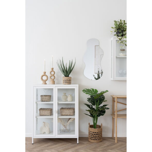 House Nordic - Pala Baskets - Körbe, Seegras/Papier, natur/weiß, 3er-Set – Bild 2