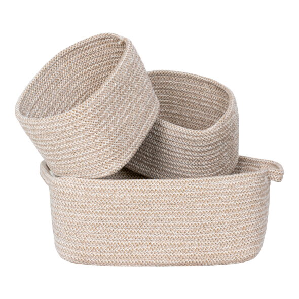 House Nordic - Teixo Baskets - Körbe, Baumwolle, Beige, 3er-Set – Bild 3