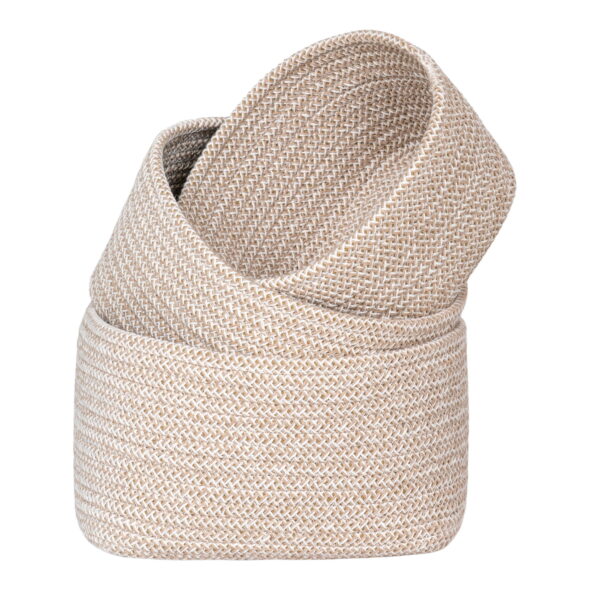 House Nordic - Cadima Baskets - Körbe, Baumwolle, Beige, 3er-Set – Bild 4