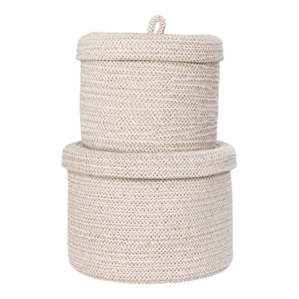 House Nordic - Sebal Baskets - Körbe, Baumwolle, Beige, 2er-Set – Bild 3