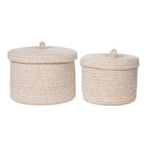House Nordic - Sebal Baskets - Körbe, Baumwolle, Beige, 2er-Set