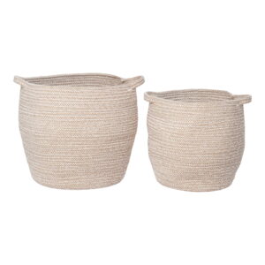 House Nordic - Lamas Baskets - Körbe, Baumwolle, Beige, 2er-Set