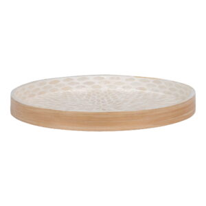 House Nordic - Tablett - <p>Tablett, Bambus/Capiz, Beige, 40x40x3,5 cm</p>