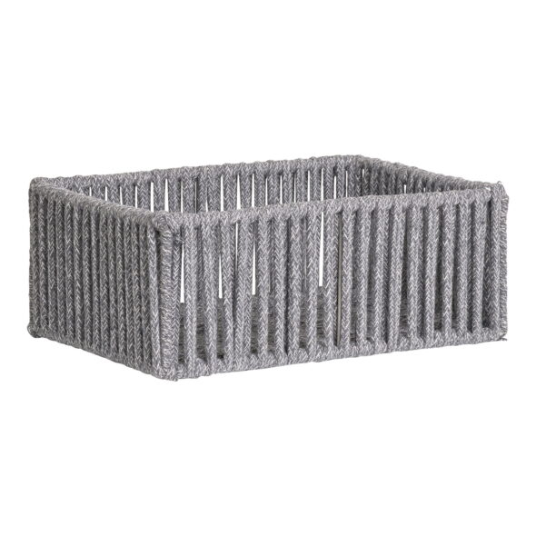 House Nordic - Arese Baskets - Körbe, Baumwolle/Metall, grau, 3er-Set – Bild 4