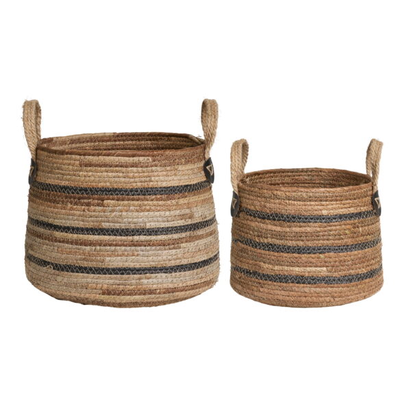 House Nordic - Erba Baskets - Körbe, Bananenblatt, natur, 2er-Set – Bild 4