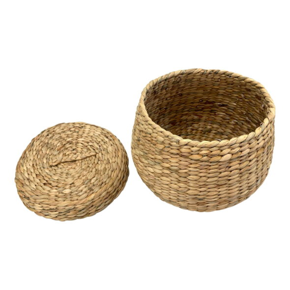 House Nordic - Arona Basket - Korb, Wasserhyazinthe, natur ø30x26,5 cm – Bild 4
