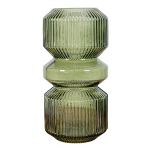 House Nordic - Vase - Vase, Glas, grün, ø12x25 cm