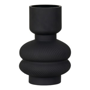 House Nordic - Vase - Vase, Glas, schwarz, ø15x22 cm