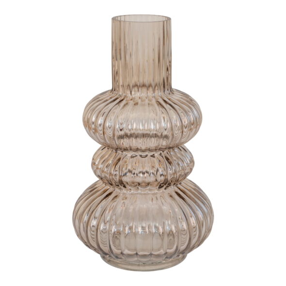 House Nordic - Vase - Vase, mundgeblasenes Glas, geräuchert, ø15x25 cm