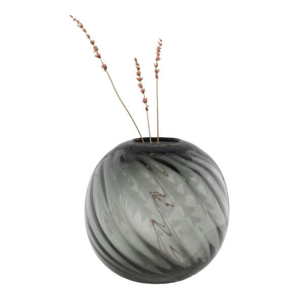 House Nordic - Vase - Vase, mundgeblasenes Glas, grau, ø20x19 cm – Bild 2