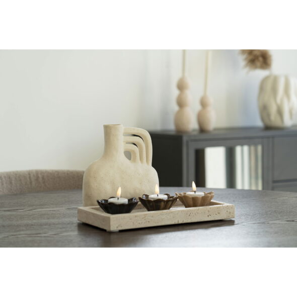 House Nordic - Vase - Vase, Keramik, beige, 18,5x8x19,5 cm – Bild 2