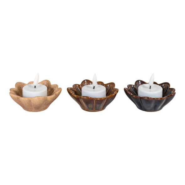 House Nordic - Schüssel - Schüssel, Keramik, Beige/Braun/Dunkelbraun, ø8,5x3,5 cm, 3er-Set – Bild 3