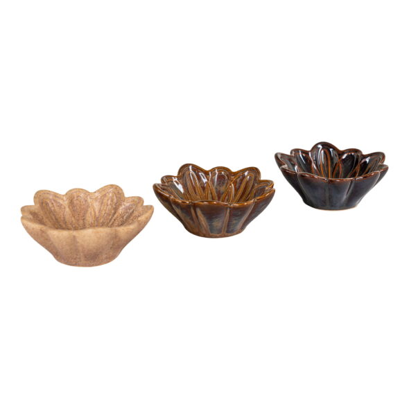 House Nordic - Schüssel - Schüssel, Keramik, Beige/Braun/Dunkelbraun, ø8,5x3,5 cm, 3er-Set – Bild 4