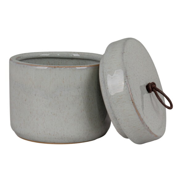 House Nordic - Glas - Glas, Keramik, mit Deckel, grau, rund, ø10,5x10 cm