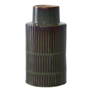 House Nordic - Vase - Vase, Keramik, grün/braun ø16x30 cm
