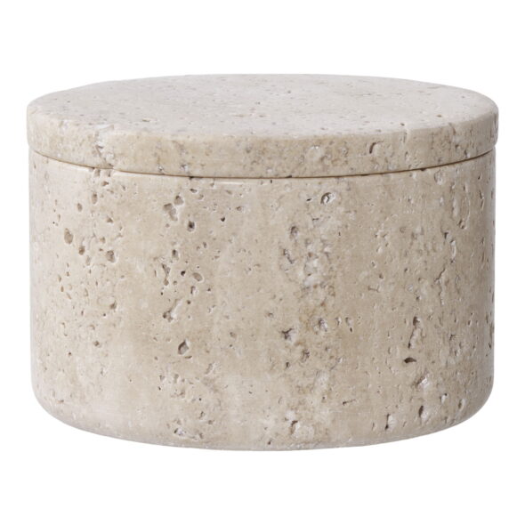 House Nordic - Vorratsdose - Vorratsdose, Travertin, natur ø10x6,5 cm
