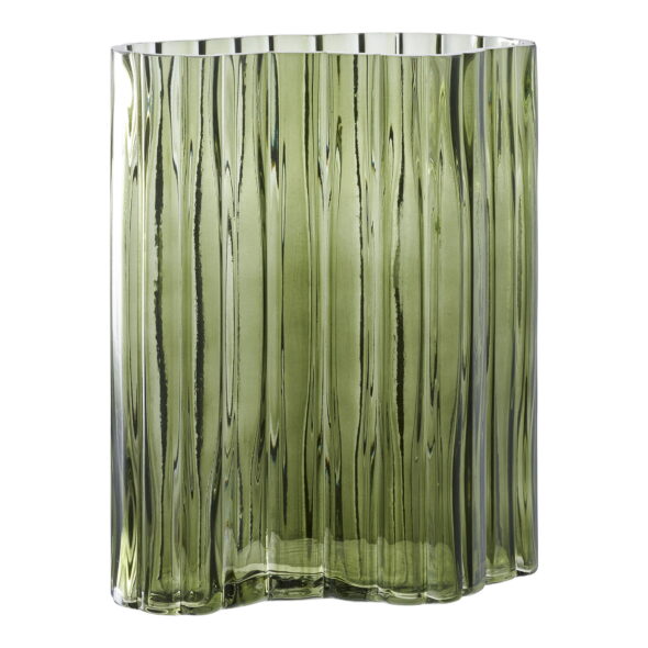 House Nordic - Vase - Vase, Glas, rauchgrün 21x12x26,5 cm – Bild 3