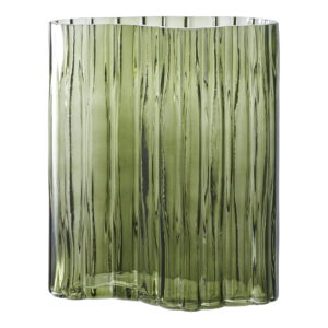 House Nordic - Vase - Vase, Glas, rauchgrün 21x12x26,5 cm