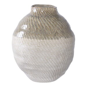 House Nordic - Vase - Vase, Keramik, weiß/grün ø26x30,5 cm