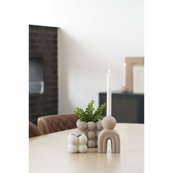 House Nordic - Blumentopf - Blumentopf, Keramik, braun, 13,5x13,5x13 cm – Bild 7