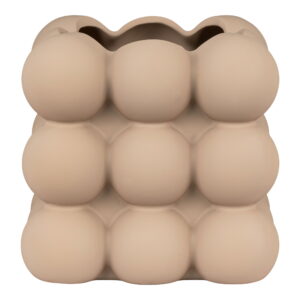 House Nordic - Blumentopf - Blumentopf, Keramik, braun, 13,5x13,5x13 cm
